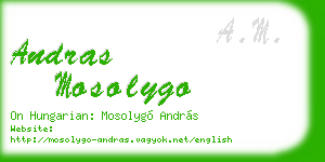 andras mosolygo business card