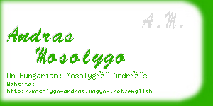 andras mosolygo business card